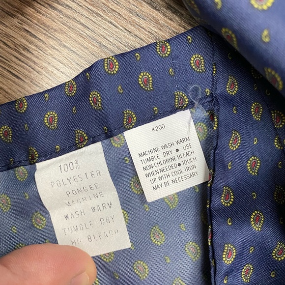 Pleetway Navy Paisley Check Robe M - Picture 4 of 4